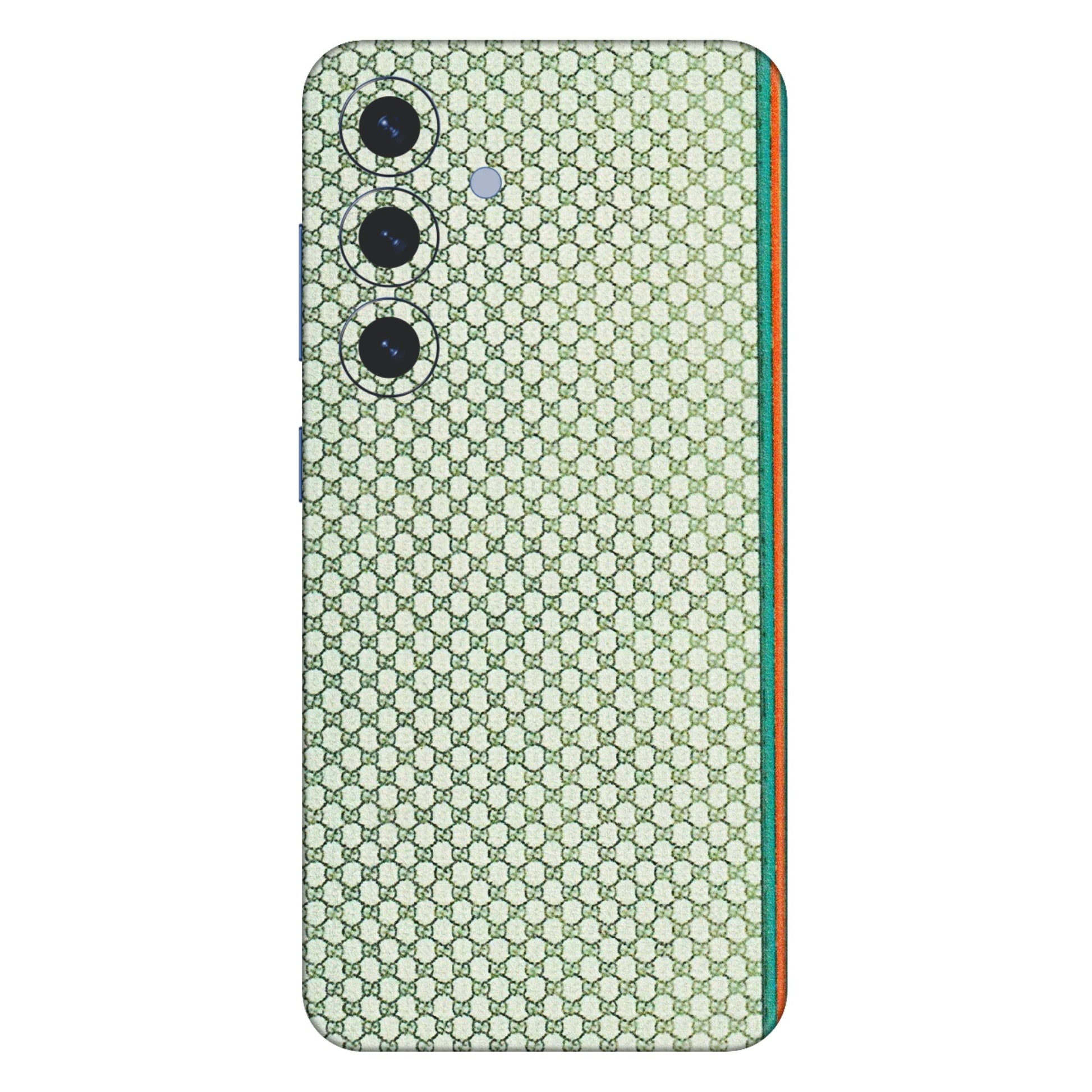 Samsung A/S Series Phone Skins (All Models) - Gucci Fabric Pattern - 3D Embossed Finish (L-73) Samsung Galaxy S25 (5G)