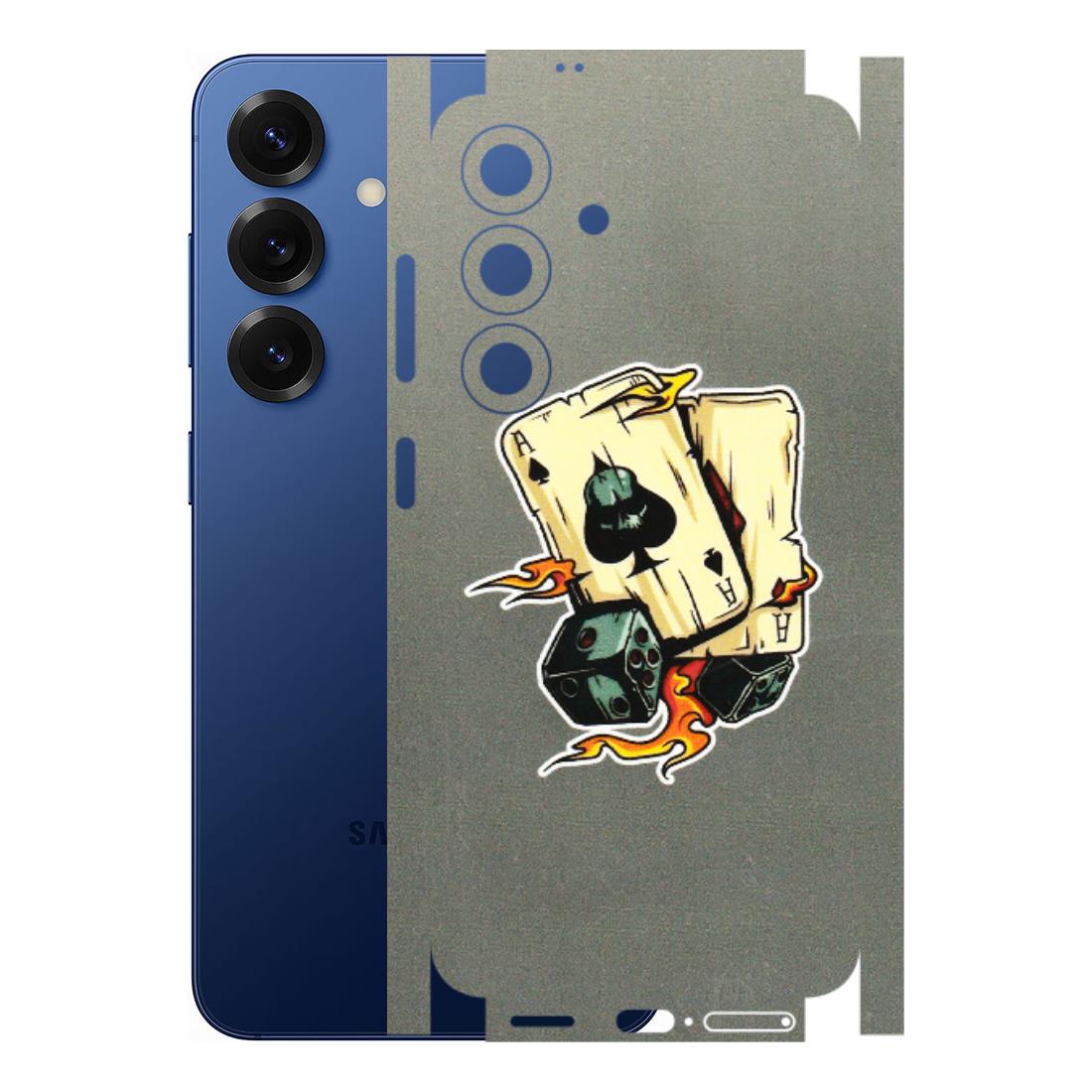 Samsung A/S Series Phone Skins (All Models) - Grey Cards Of Ace - 3D Embossed Finish (L-77) Samsung Galaxy S25 (5G)