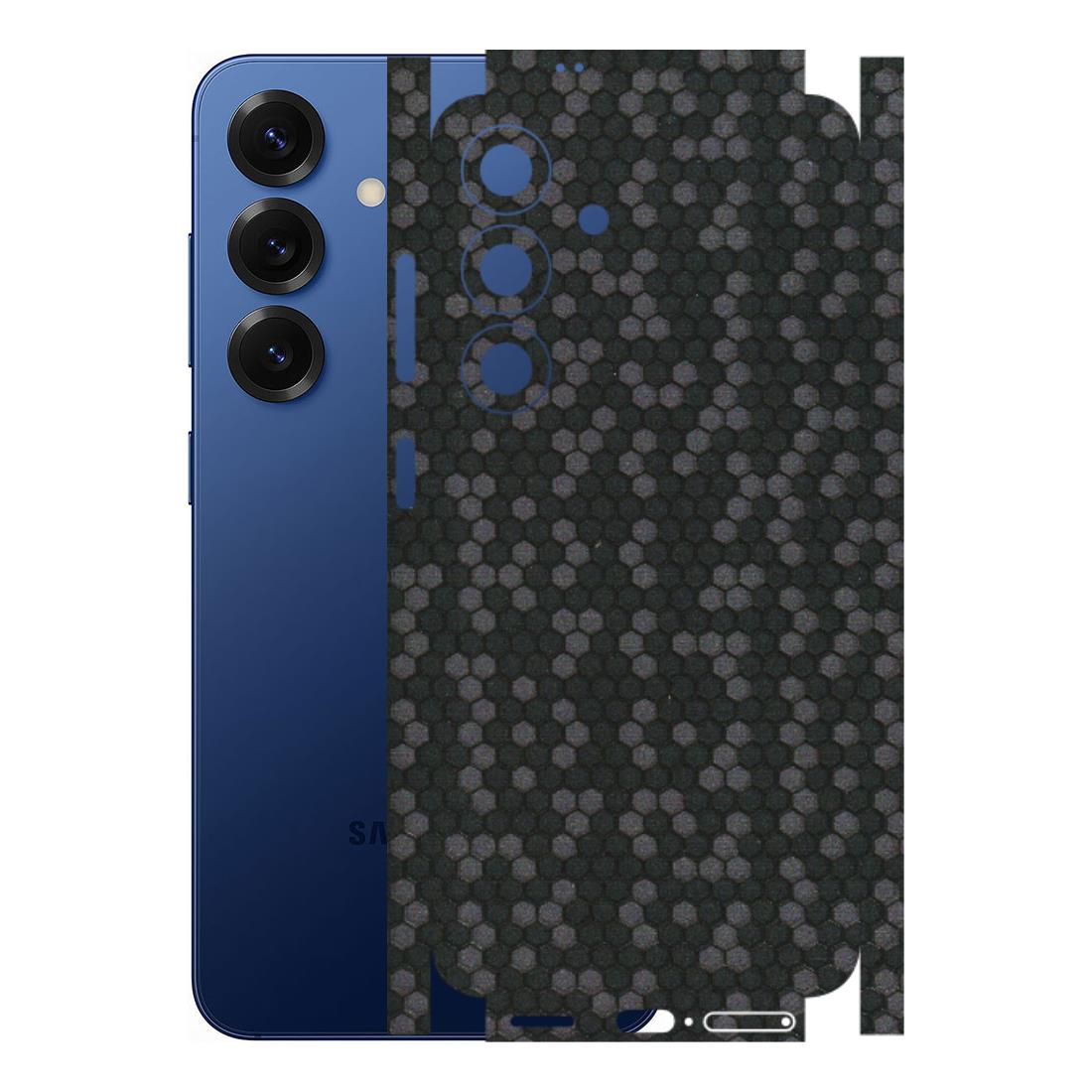 Samsung A/S Series Phone Skins (All Models) - Black Grey Honeycomb Sober - 3D Embossed Finish (L-85) Samsung Galaxy S25 (5G)