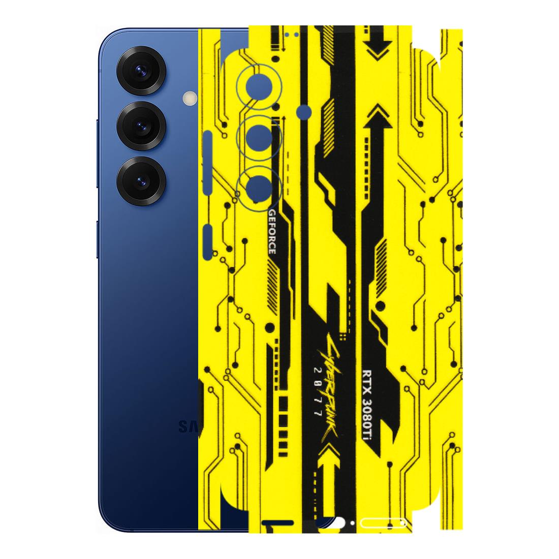 Samsung A/S Series Phone Skins (All Models) - Yellow Cyberpunk - 3D Embossed Finish (L-93) Samsung Galaxy S25 (5G)