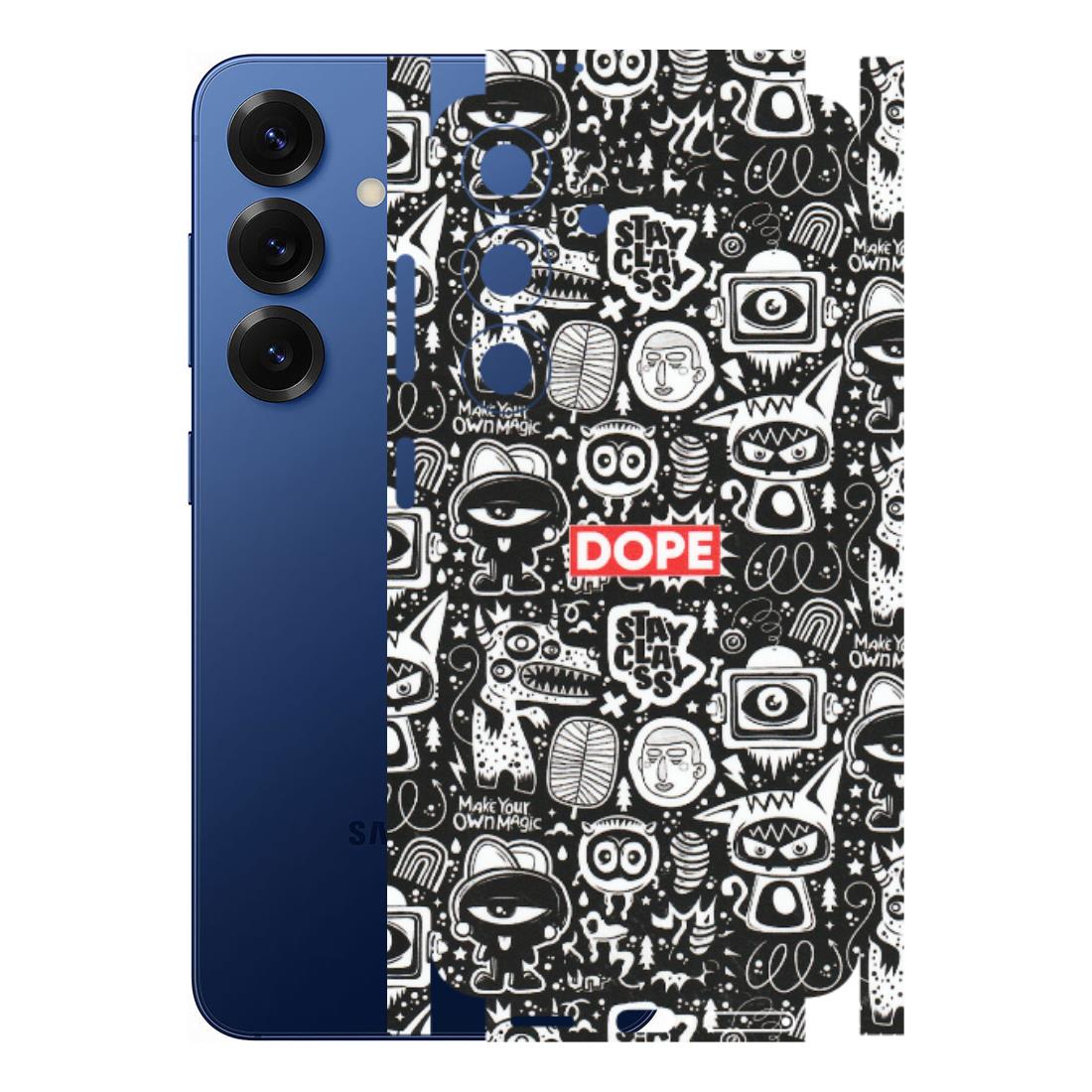Samsung A/S Series Phone Skins (All Models) - Dope Stay Classy Black Doodles - Matte Finish (M-126) Samsung Galaxy S25 (5G)