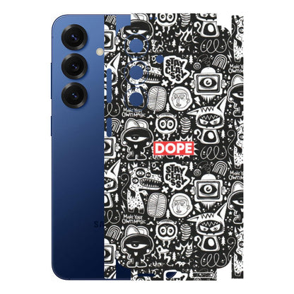 Samsung A/S Series Phone Skins (All Models) - Dope Stay Classy Black Doodles - Matte Finish (M-126) Samsung Galaxy S25 (5G)