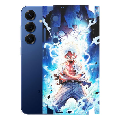 Samsung A/S Series Phone Skins (All Models) - Blue Thunder Luffy Anime - Matte Finish (M-132) Samsung Galaxy S25 (5G)