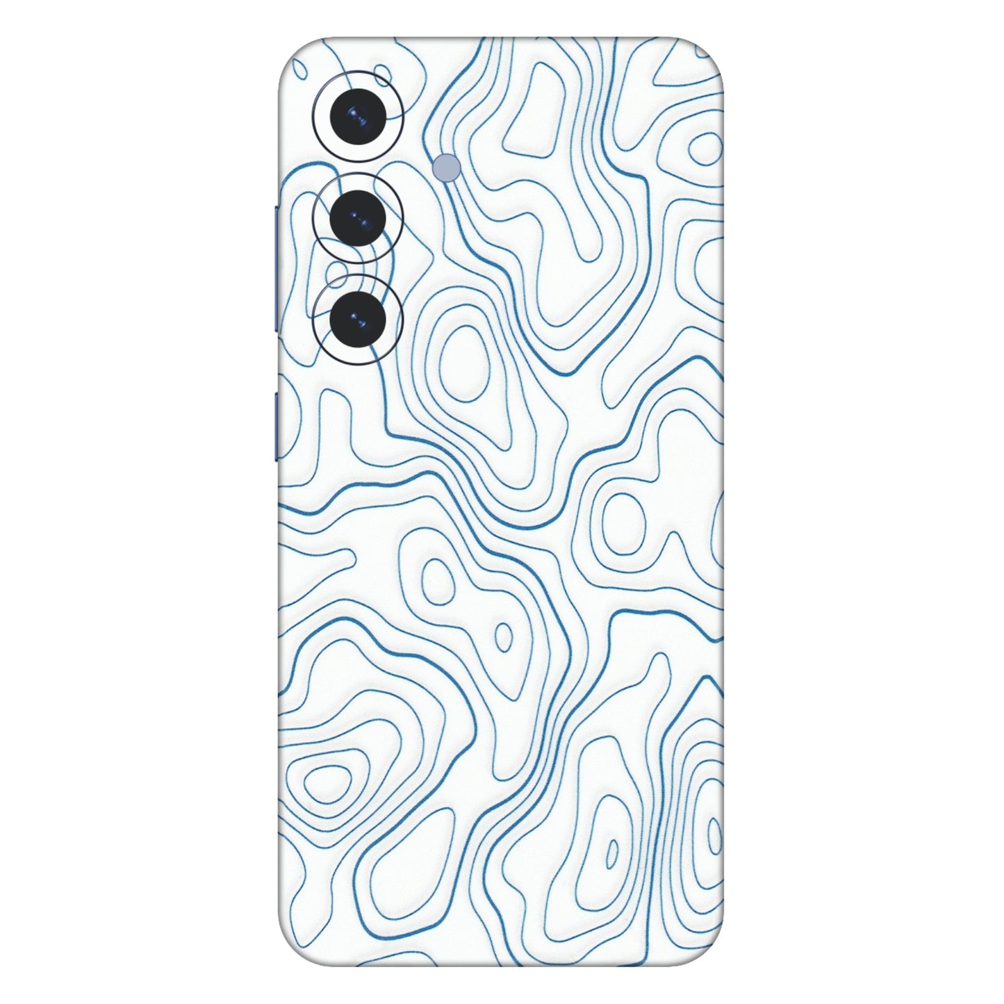 Samsung A/S Series Phone Skins (All Models) - Blue And White Swirls - Matte Finish (M-139) Samsung Galaxy S25 (5G)