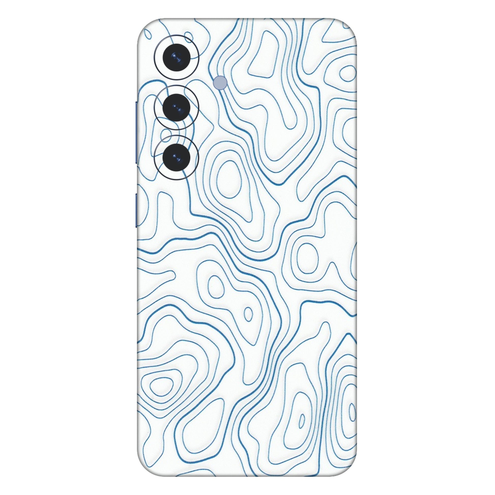 Samsung A/S Series Phone Skins (All Models) - Blue And White Swirls - Matte Finish (M-139) Samsung Galaxy S25 (5G)