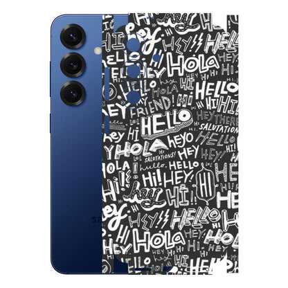 Samsung A/S Series Phone Skins (All Models) - Hi Hello Doodles - Matte Finish (M-25) Samsung Galaxy S25 (5G)