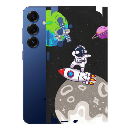 Samsung A/S Series Phone Skins (All Models) - Astronaut Vibing Toon Running - Matte Finish (M-39) Samsung Galaxy S25 (5G)