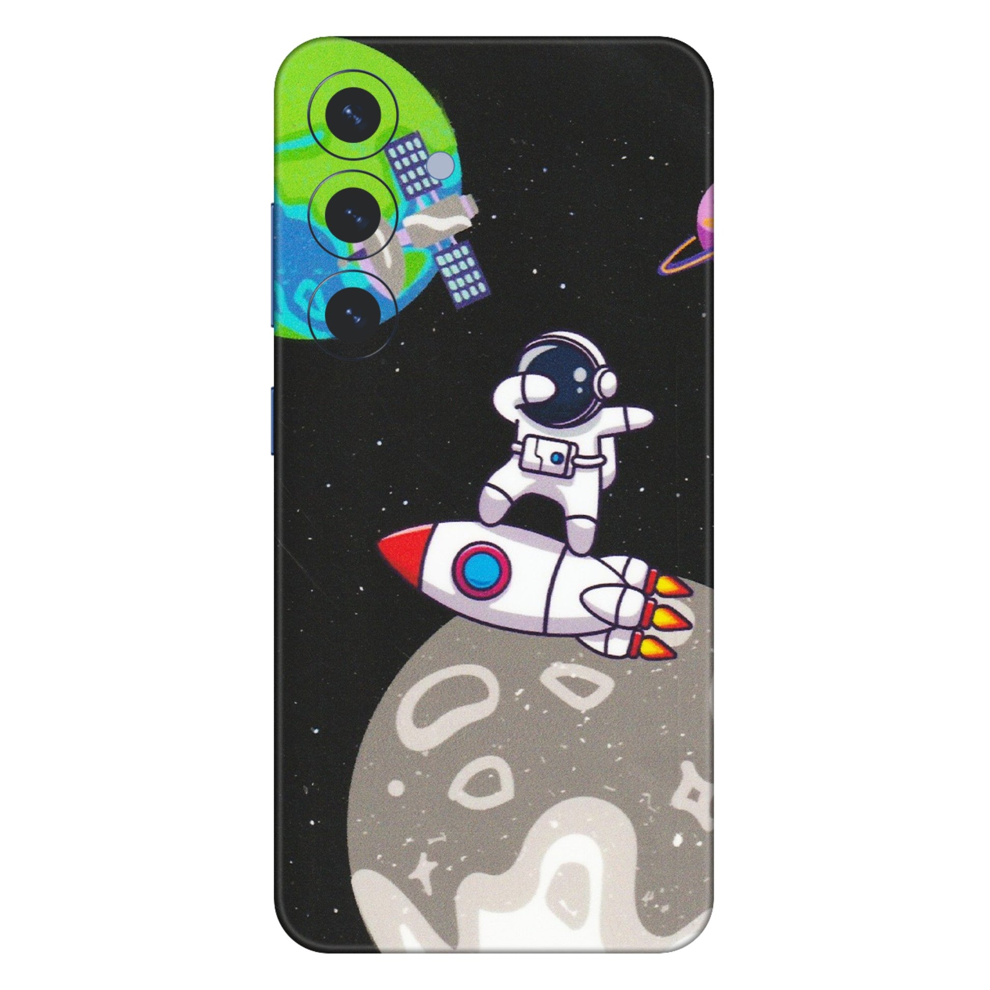 Samsung A/S Series Phone Skins (All Models) - Astronaut Vibing Toon Running - Matte Finish (M-39) Samsung Galaxy S25 (5G)