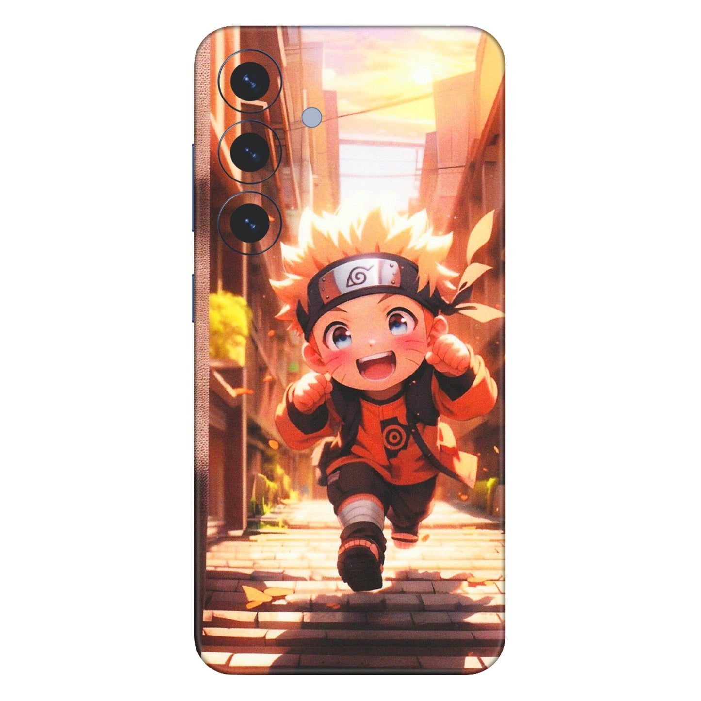 Samsung A/S Series Phone Skins (All Models) - Naruto Cute Toon Running - Matte Finish (M-04) Samsung Galaxy S25 (5G)