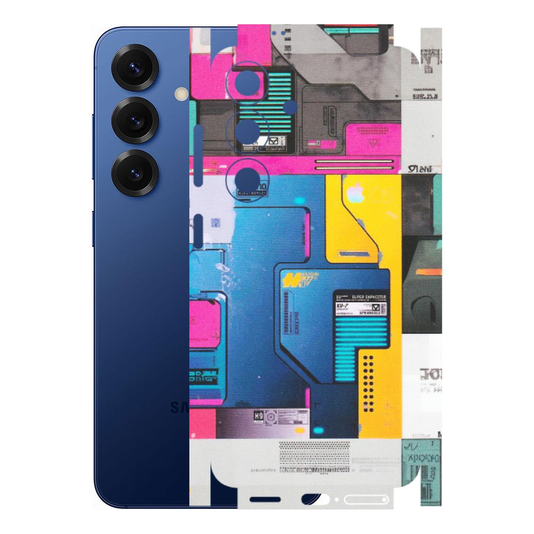 Samsung A/S Series Phone Skins (All Models) - Colourfull Motherboard Internals - Matte Finish (M-55) Samsung Galaxy S25 (5G)