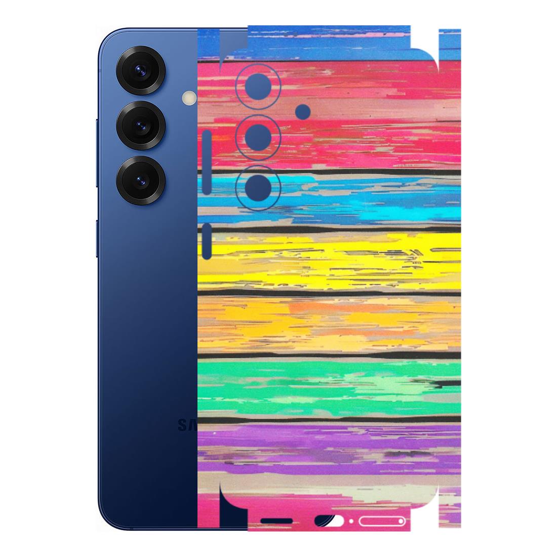 Samsung A/S Series Phone Skins (All Models) - Multi Colour Wooden Wall - Matte Finish (M-96) Samsung Galaxy S25 (5G)