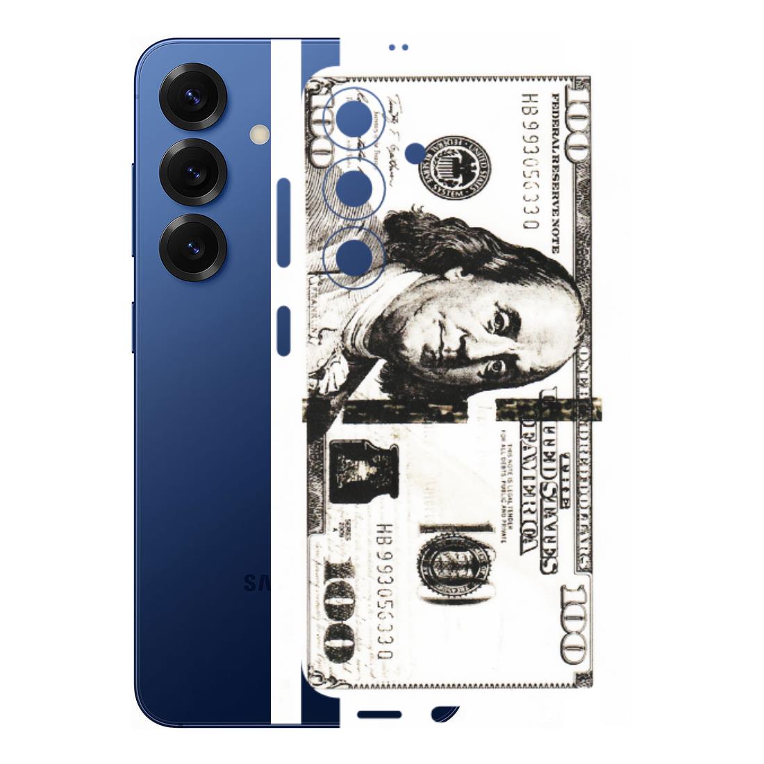 Samsung A/S Series Phone Skins (All Models) - 100 Dollar Currency - Transparent Finish (T-01) Samsung Galaxy S25 (5G)