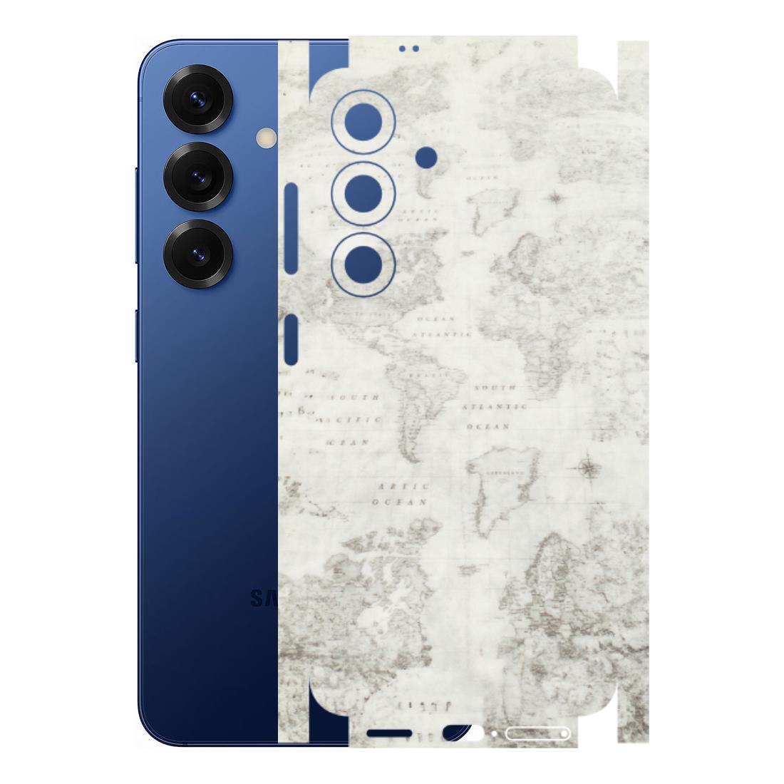 Samsung A/S Series Phone Skins (All Models) - World Travel Map - Transparent Finish (T-04) Samsung Galaxy S25 (5G)