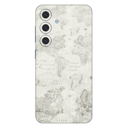 Samsung A/S Series Phone Skins (All Models) - World Travel Map - Transparent Finish (T-04) Samsung Galaxy S25 (5G)