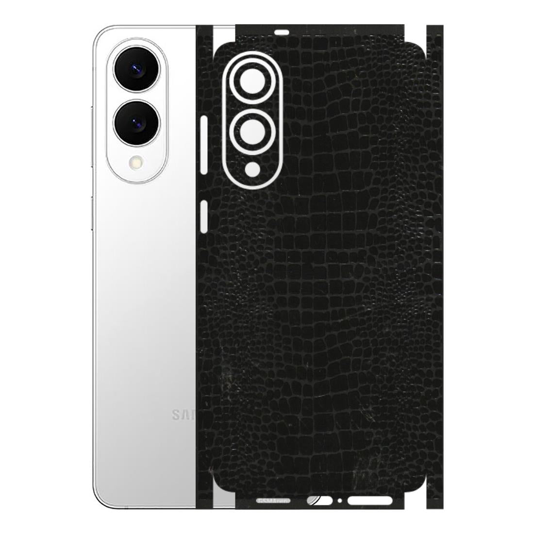 Samsung A/S Series Phone Skins (All Models) - Snake Leather Black - 3D Embossed Finish (L-107) Samsung Galaxy S25 Edge