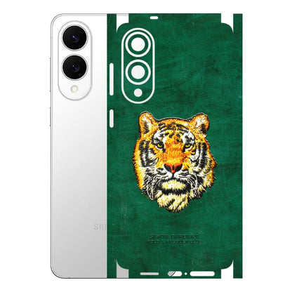 Samsung A/S Series Phone Skins (All Models) - Leather Feel Tiger - 3D Embossed Finish (L-111) Samsung Galaxy S25 Edge