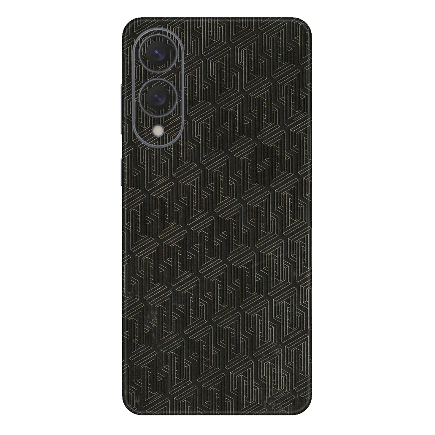 Samsung A/S Series Phone Skins (All Models) - Black Abstract Pattern - 3D Embossed Finish (L-117) Samsung Galaxy S25 Edge
