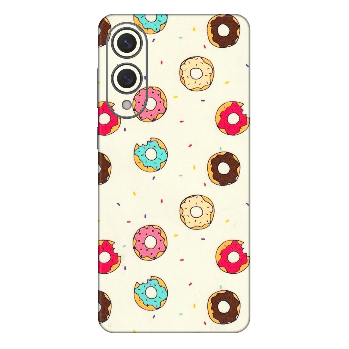 Samsung A/S Series Phone Skins (All Models) - Mini Donuts Doodle Art - 3D Embossed Finish (L-122) Samsung Galaxy S25 Edge