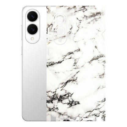 Samsung A/S Series Phone Skins (All Models) - Black and White Marble Texture - 3D Embossed Finish (L-124) Samsung Galaxy S25 Edge