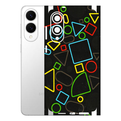 Samsung A/S Series Phone Skins (All Models) - Black Shapes - 3D Embossed Finish (L-131) Samsung Galaxy S25 Edge