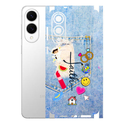 Samsung A/S Series Phone Skins (All Models) - Denim Jeans Pocket - 3D Embossed Finish (L-134) Samsung Galaxy S25 Edge