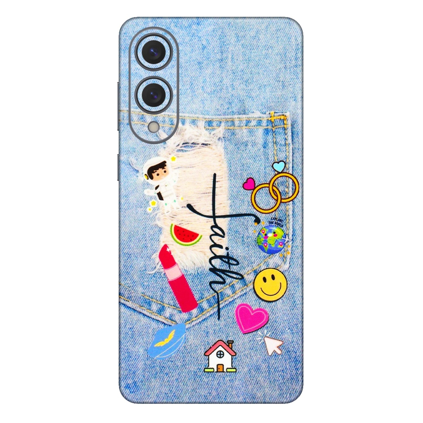 Samsung A/S Series Phone Skins (All Models) - Denim Jeans Pocket - 3D Embossed Finish (L-134) Samsung Galaxy S25 Edge