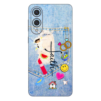 Samsung A/S Series Phone Skins (All Models) - Denim Jeans Pocket - 3D Embossed Finish (L-134) Samsung Galaxy S25 Edge