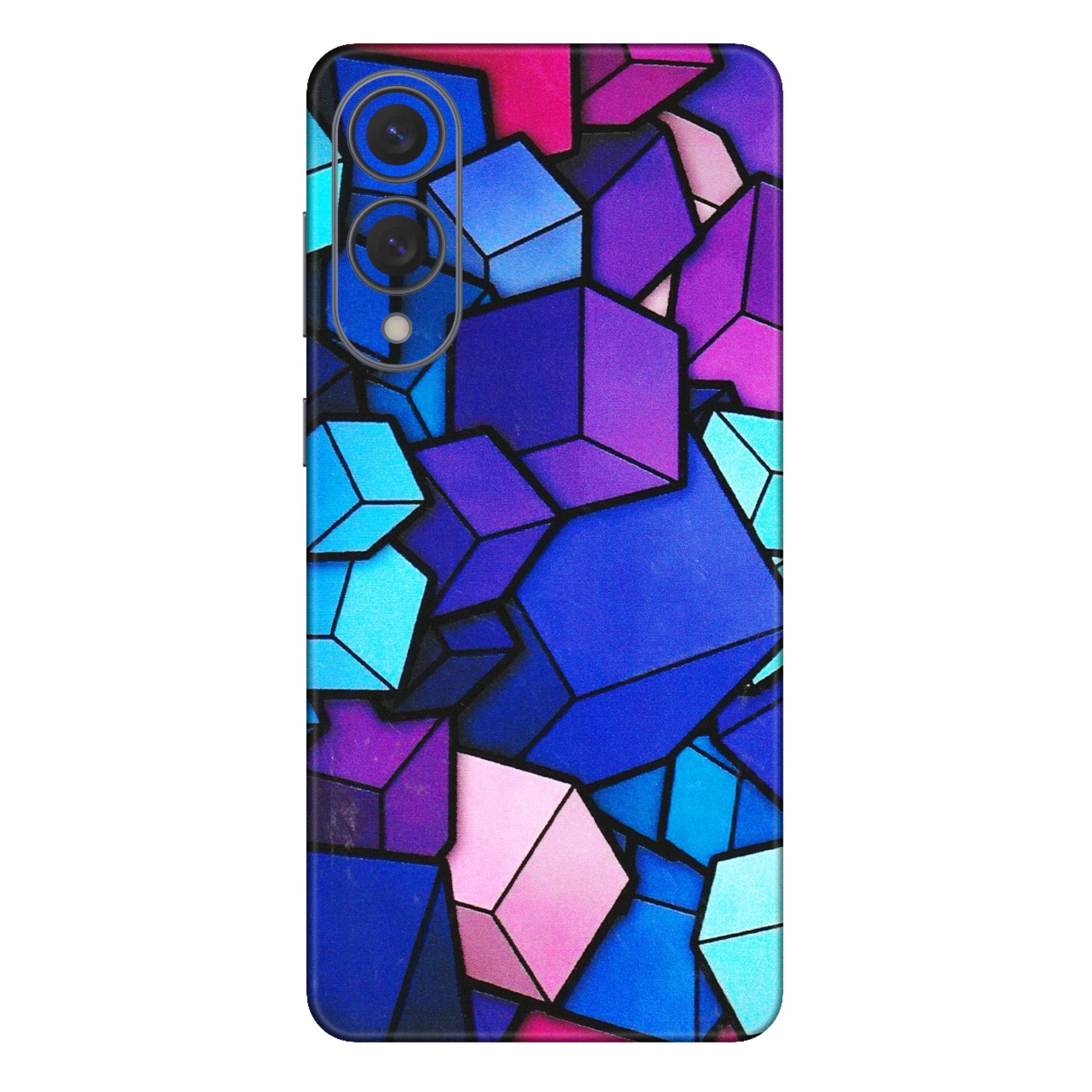 Samsung A/S Series Phone Skins (All Models) - Cube Doodle - 3D Embossed Finish (L-141) Samsung Galaxy S25 Edge