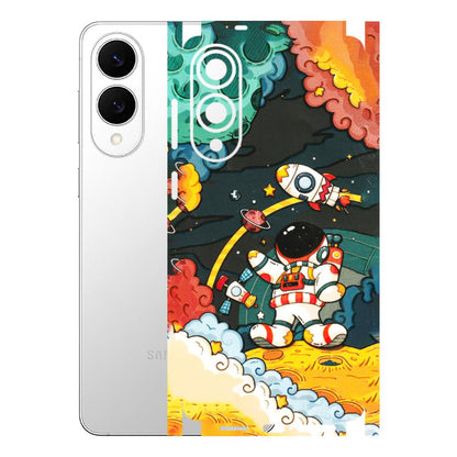 Samsung A/S Series Phone Skins (All Models) - Astronauts & Spaceship - 3D Embossed Finish (L-145) Samsung Galaxy S25 Edge