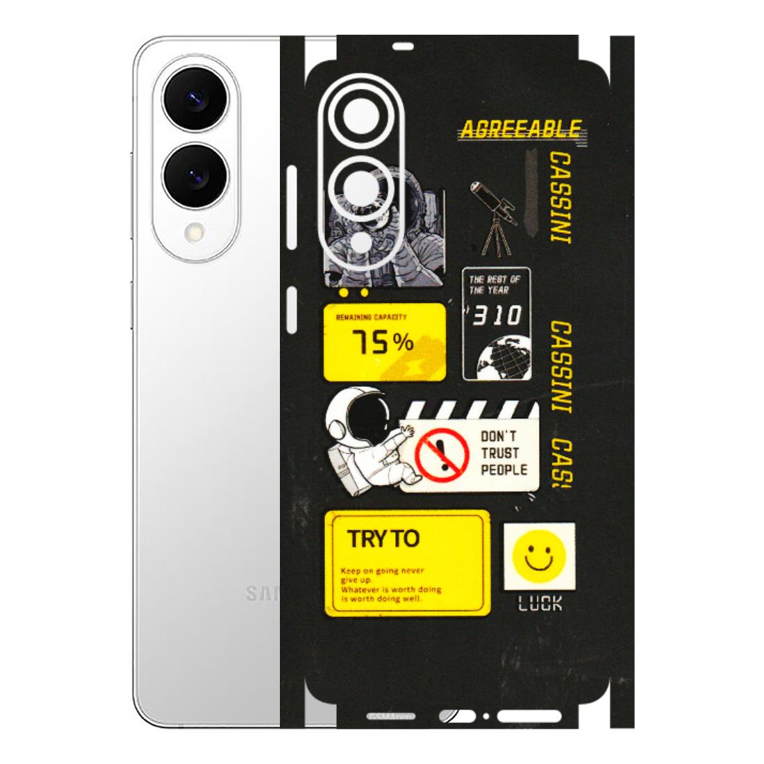 Samsung A/S Series Phone Skins (All Models) - Black Cassini - 3D Embossed Finish (L-161) Samsung Galaxy S25 Edge