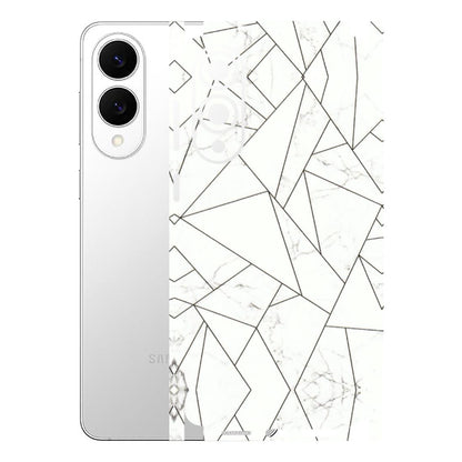 Samsung A/S Series Phone Skins (All Models) - Luxury White Marble Effect - 3D Embossed Finish (L-168) Samsung Galaxy S25 Edge