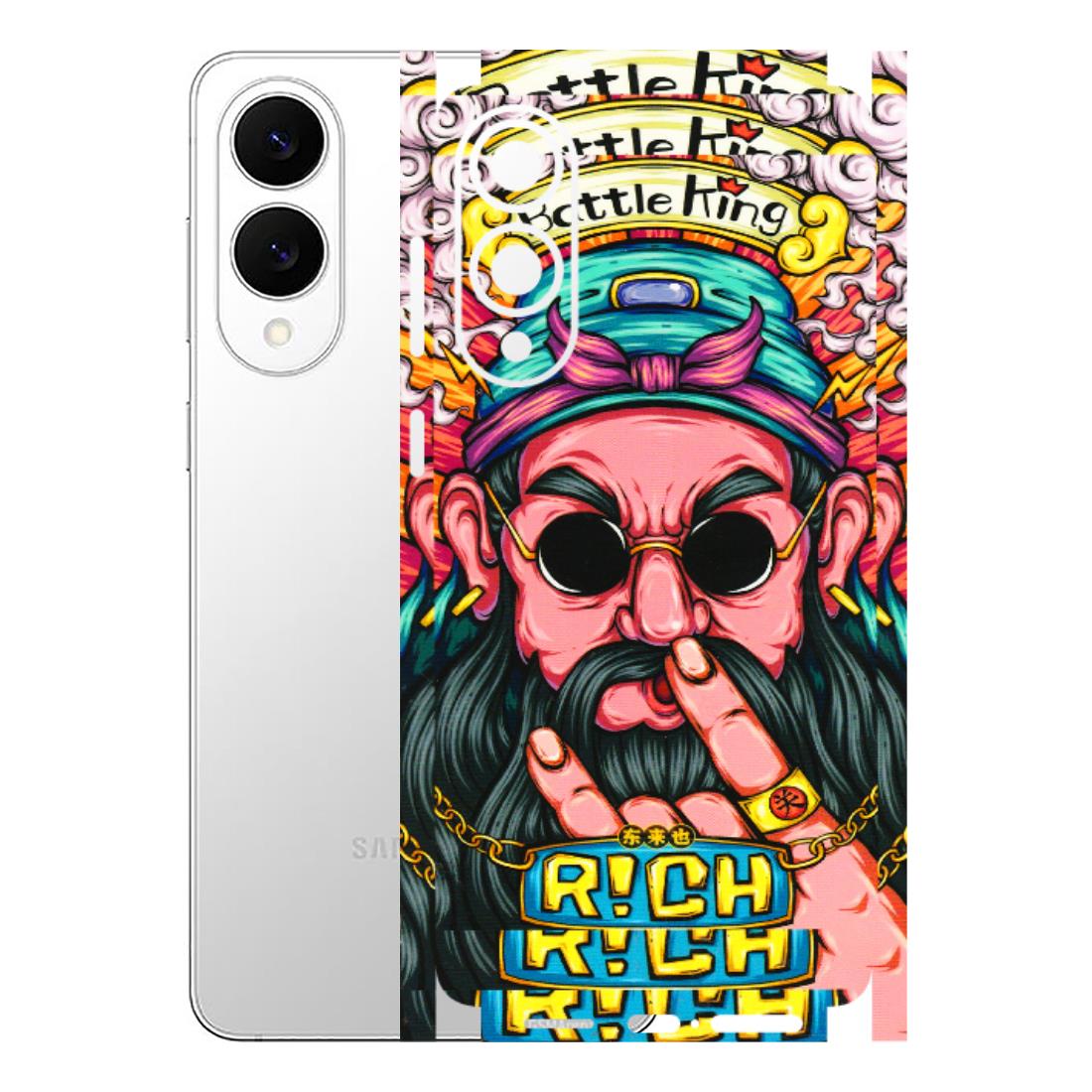 Samsung A/S Series Phone Skins (All Models) - Battle King Dude Face - 3D Embossed Finish (L-178) Samsung Galaxy S25 Edge