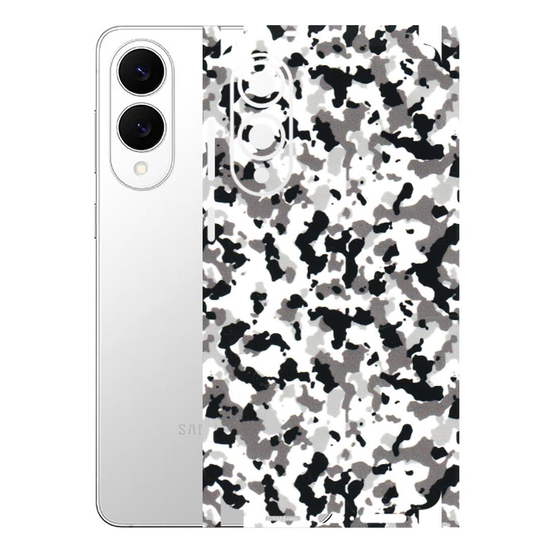 Samsung A/S Series Phone Skins (All Models) - White Black Camouflage - 3D Embossed Finish (L-18) Samsung Galaxy S25 Edge