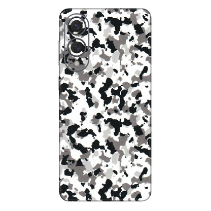 Samsung A/S Series Phone Skins (All Models) - White Black Camouflage - 3D Embossed Finish (L-18) Samsung Galaxy S25 Edge