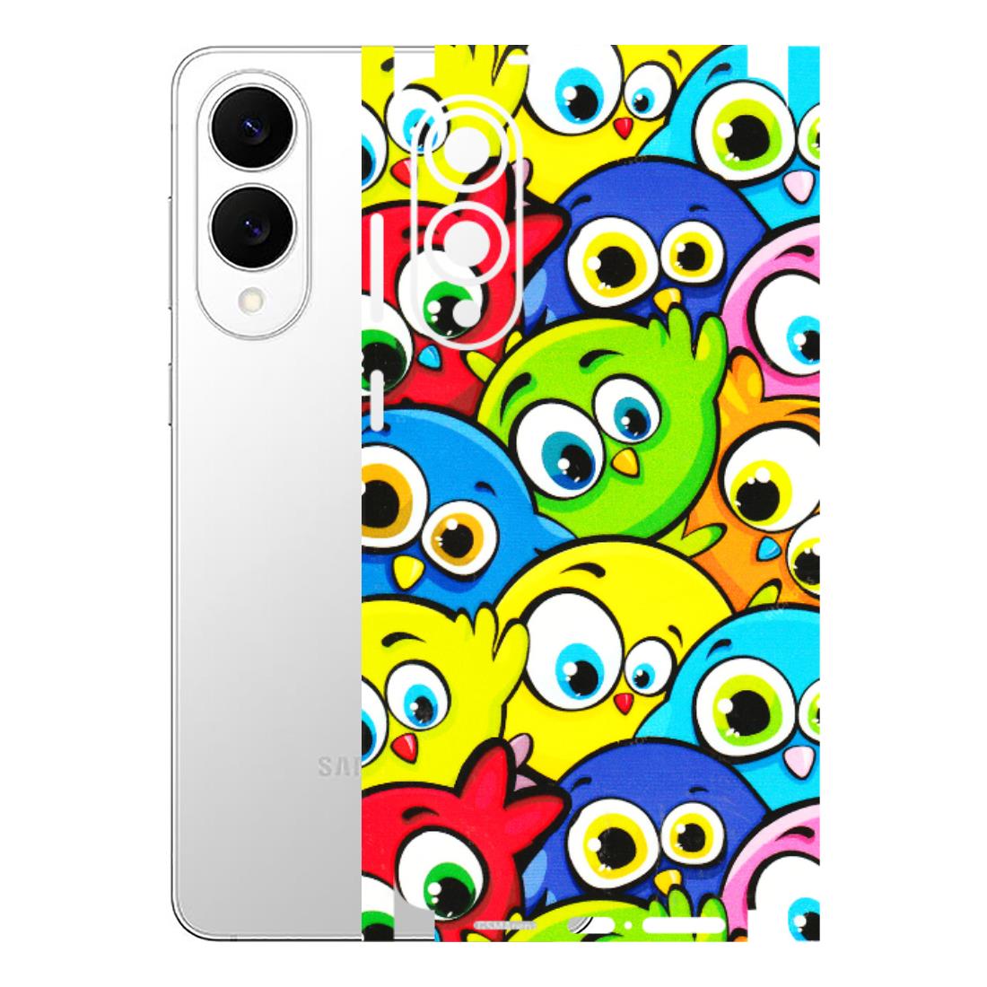 Samsung A/S Series Phone Skins (All Models) - Cute Fluffy Birds - 3D Embossed Finish (L-213) Samsung Galaxy S25 Edge