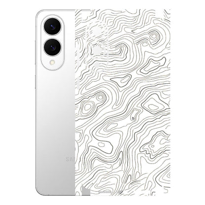 Samsung A/S Series Phone Skins (All Models) - White Black Swirls - 3D Embossed Finish (L-219) Samsung Galaxy S25 Edge