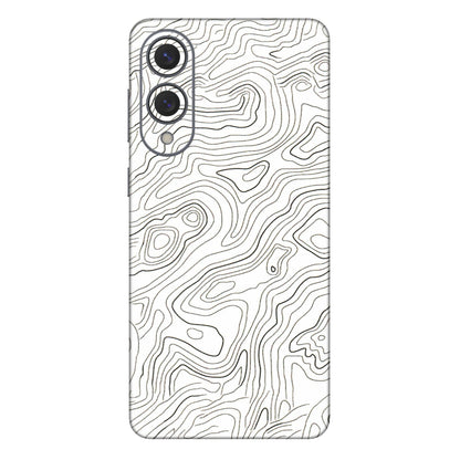 Samsung A/S Series Phone Skins (All Models) - White Black Swirls - 3D Embossed Finish (L-219) Samsung Galaxy S25 Edge