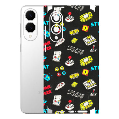 Samsung A/S Series Phone Skins (All Models) - Gaming Doodles - 3D Embossed Finish (L-224) Samsung Galaxy S25 Edge