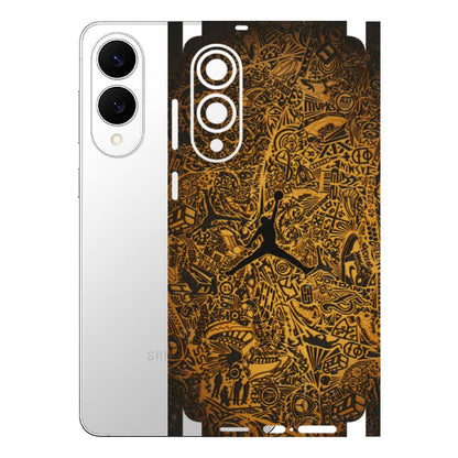 Samsung A/S Series Phone Skins (All Models) - Premium Gold Basketball Player - 3D Embossed Finish (L-236) Samsung Galaxy S25 Edge