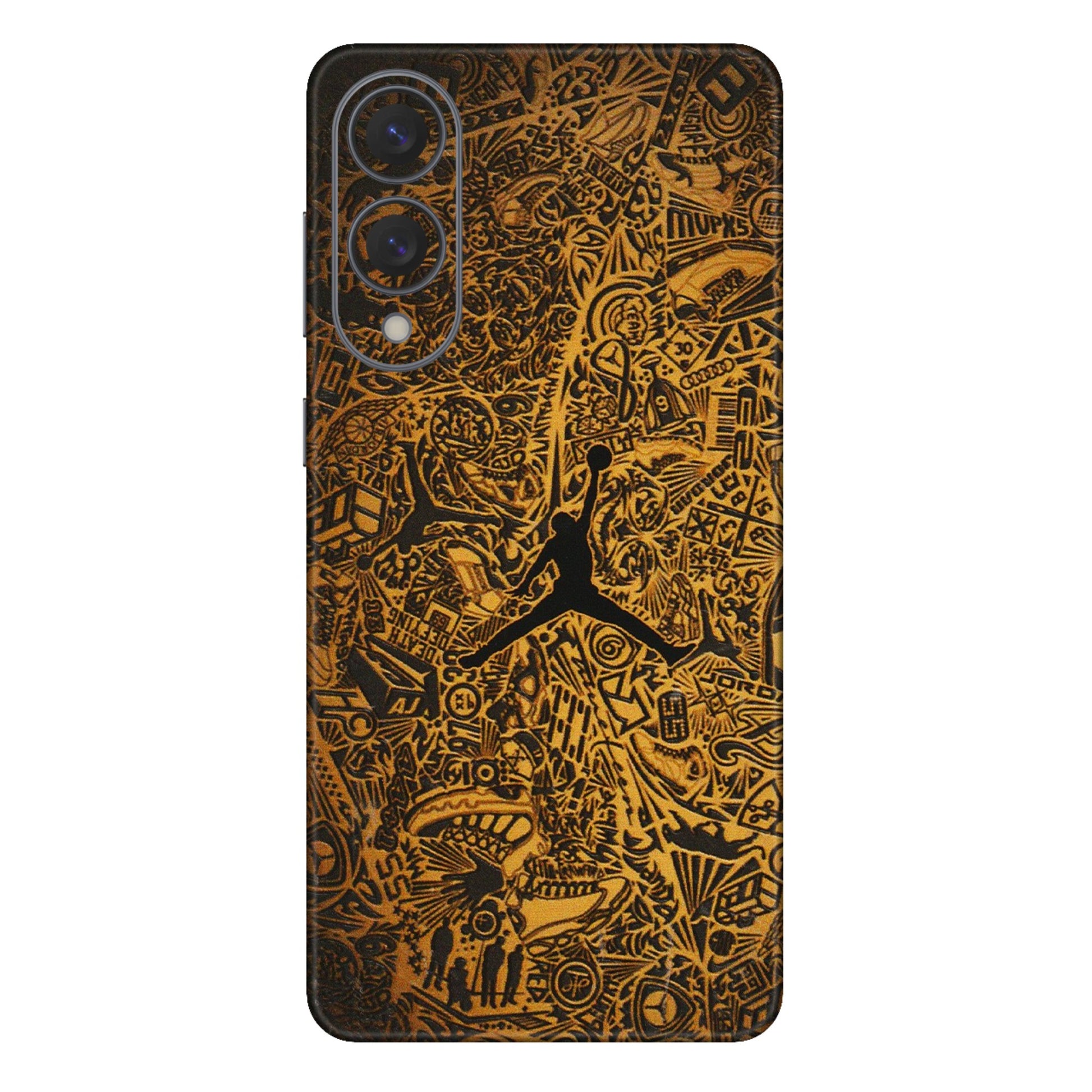 Samsung A/S Series Phone Skins (All Models) - Premium Gold Basketball Player - 3D Embossed Finish (L-236) Samsung Galaxy S25 Edge