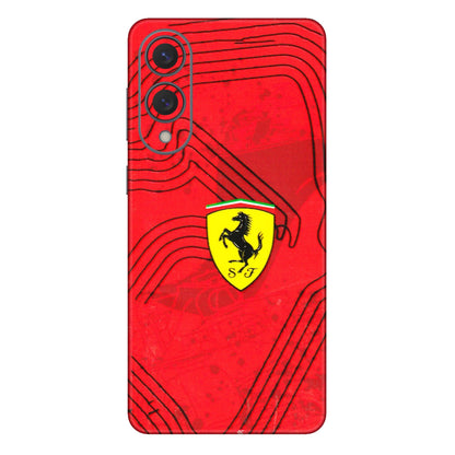 Samsung A/S Series Phone Skins (All Models) - Red Ferrari Logo Stylish - 3D Embossed Finish (L-238) Samsung Galaxy S25 Edge