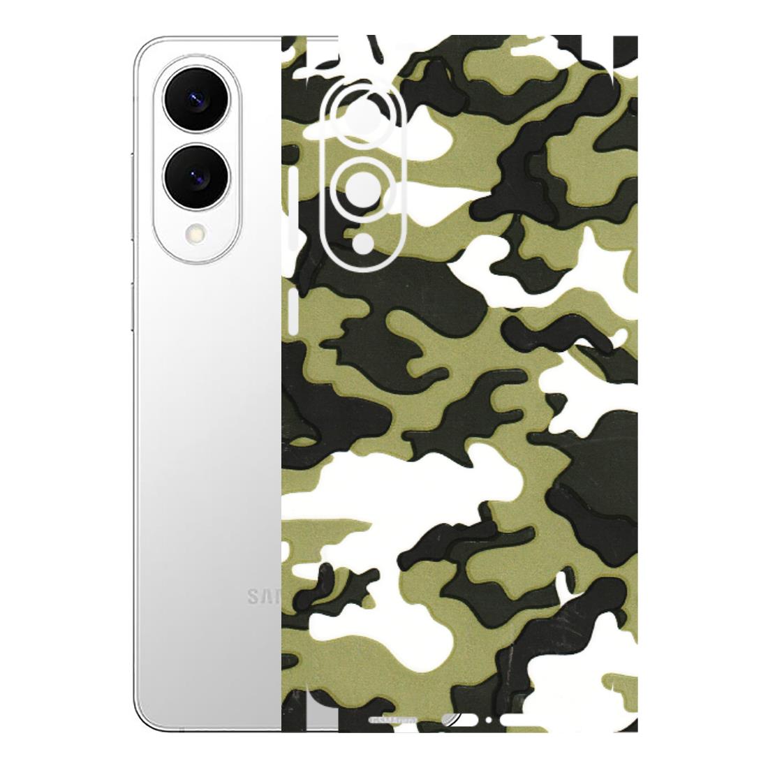 Samsung A/S Series Phone Skins (All Models) - Camouflages White And Green - 3D Embossed Finish (L-243) Samsung Galaxy S25 Edge