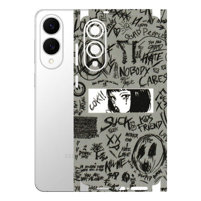 Samsung A/S Series Phone Skins (All Models) - Never Have Love Anime - 3D Embossed Finish (L-260) Samsung Galaxy S25 Edge