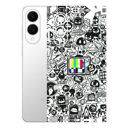 Samsung A/S Series Phone Skins (All Models) - Doodles Positive Art - 3D Embossed Finish (L-263) Samsung Galaxy S25 Edge