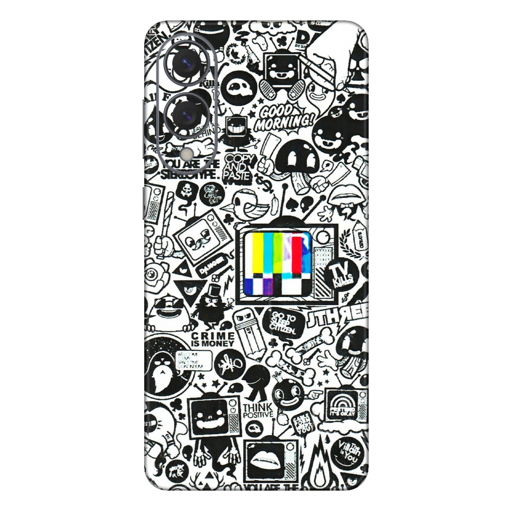 Samsung A/S Series Phone Skins (All Models) - Doodles Positive Art - 3D Embossed Finish (L-263) Samsung Galaxy S25 Edge