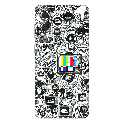 Samsung A/S Series Phone Skins (All Models) - Doodles Positive Art - 3D Embossed Finish (L-263) Samsung Galaxy S25 Edge
