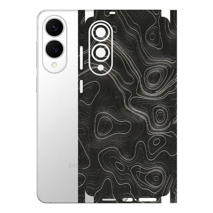 Samsung A/S Series Phone Skins (All Models) - Abstract White Line Map - 3D Embossed Finish (L-269) Samsung Galaxy S25 Edge