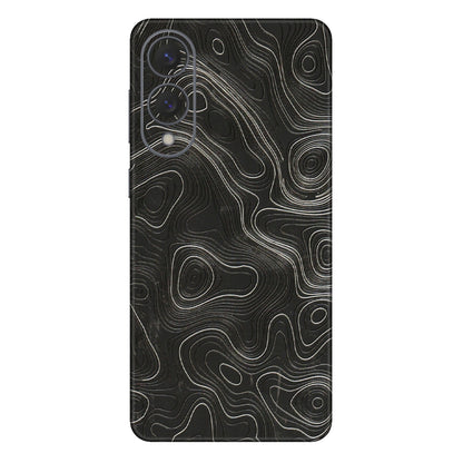 Samsung A/S Series Phone Skins (All Models) - Abstract White Line Map - 3D Embossed Finish (L-269) Samsung Galaxy S25 Edge