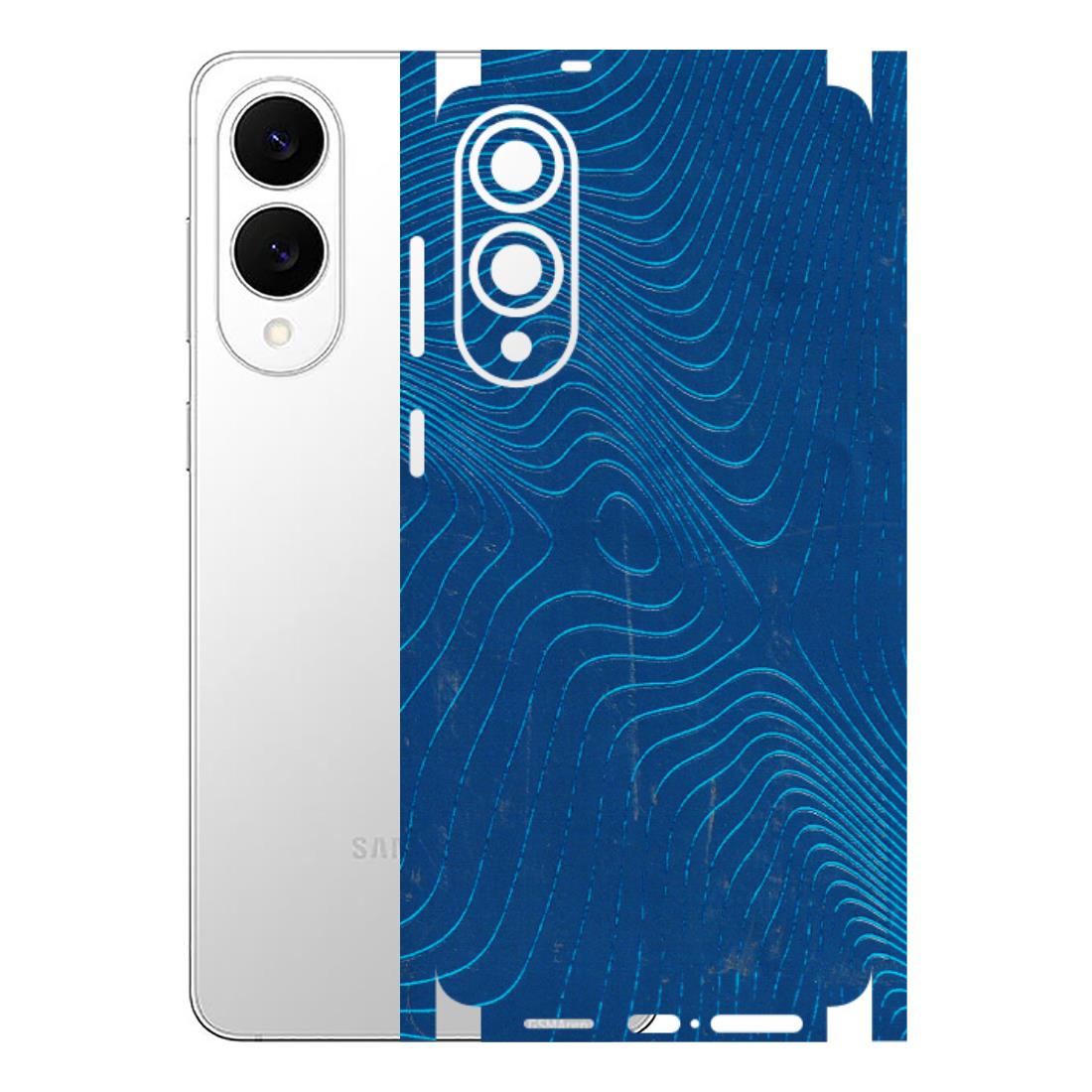 Samsung A/S Series Phone Skins (All Models) - Abstract Blue Line Map - 3D Embossed Finish (L-272) Samsung Galaxy S25 Edge