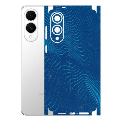 Samsung A/S Series Phone Skins (All Models) - Abstract Blue Line Map - 3D Embossed Finish (L-272) Samsung Galaxy S25 Edge